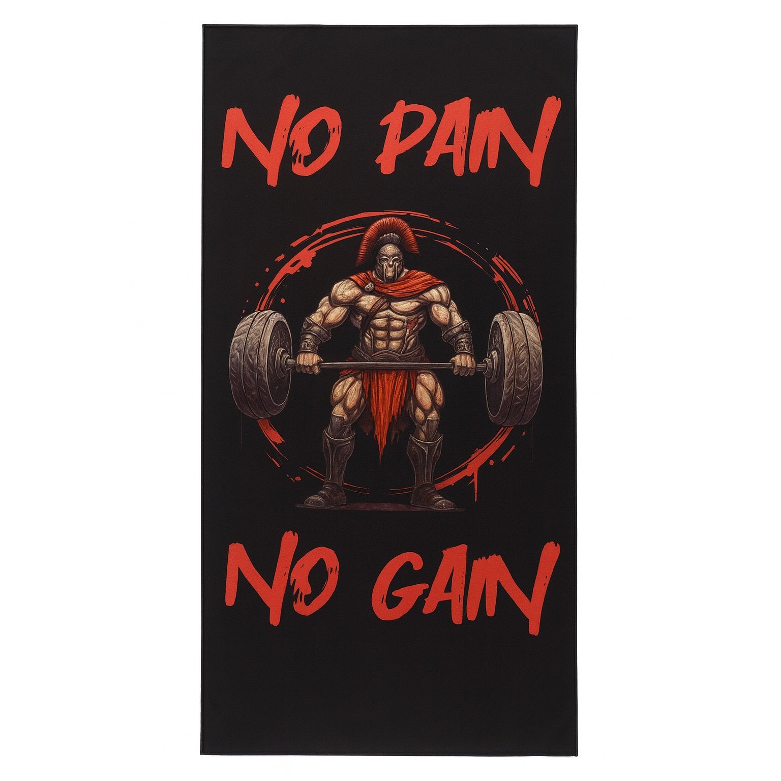 Serviette de sport - Spartiate - noire – Image 2